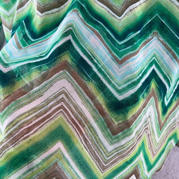 Chico's Tunic Blouse Watercolor Chevron Lorelai II Top with Sequins Womens Size - Picture 14 of 15